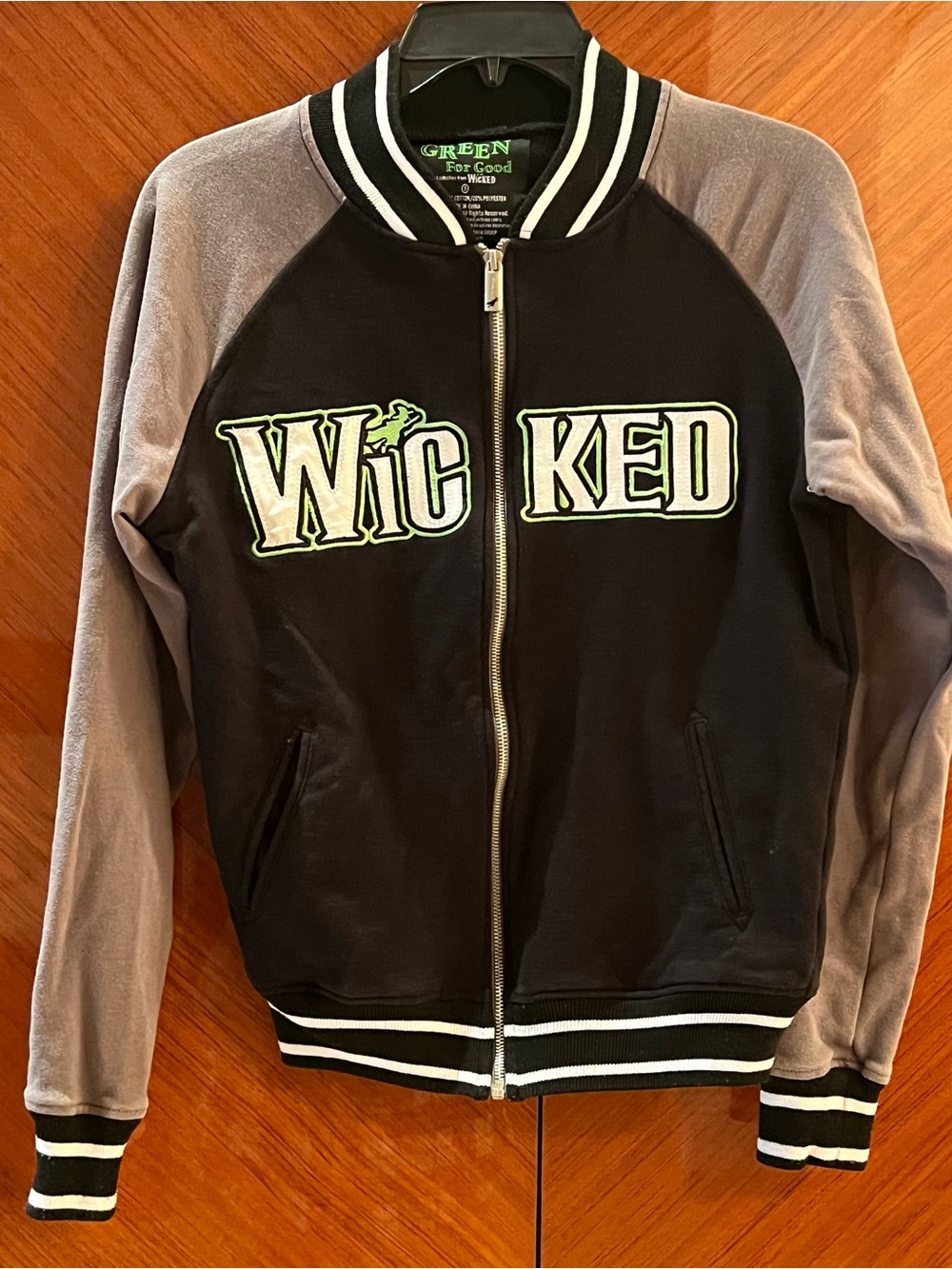Wicked Black & Gray Zip Jacket- size Smal